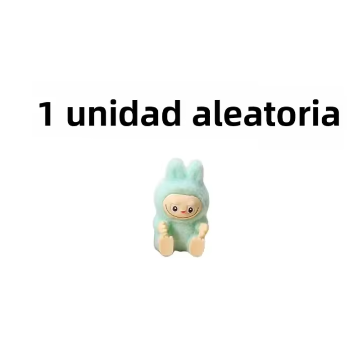 Muñeco Mini Labubu Sentado Decoración De Escritorio Juguete Lindo Colgante De Colección Regalos De Navidad Accesorios DIY Material PVC Estilo Dibujos Animados - 1