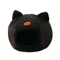Casa De Gato En Forma De Cabeza Confortable Y Caliente Diseño Semi-Cerrado Antideslizante Para Todas Las Estaciones Nido Universal Para Gatos - details 11