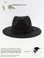 Gafapés Grandes Para Hombres Y Mujeres Estilo Inglés De Moda Para Otoño E inviernoFederales De Feltrado Unisex Para Ocasiones Cotidianas - details 3