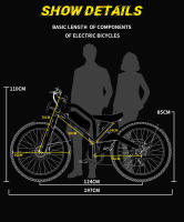 Duotts N26 E Bicicleta de Alta velocidad sin Motor Doble 48 v20ah cateria Bicicleta Eléctrica de Nieve amortiguación hidráulica 26*4,0 - details 6