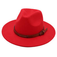 Nueva Moda Sombrero Fedora De Lana Para Hombre Otoño Invierno Amplio Algodón Imitación Paja Mujer Iglesia British Hat - details 9
