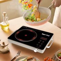 Super Crest Cocina de Inducción inteligente 3500W, Cocina eléctrica de cerámica táctil, resistente al agua, temperatura ajustable, cocina de onda de luz electromagnética - details 0