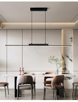 Lámpara Colgante LED Minimalista Moderna Ajustable En Oro Para Comedor Chandelier Lineal Para Hogar Iluminación Dimmable Con Fuente De Aluminio Incluida - details 9