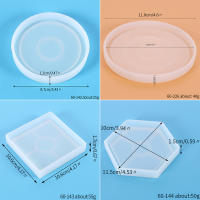 Molde De Silicona Para Resina Coaster En Formas Variadas Corazón Redondo Cuadrado Hexagonal Oval Para Artesanía Joyería Y Decoración Del Hogar - details 1