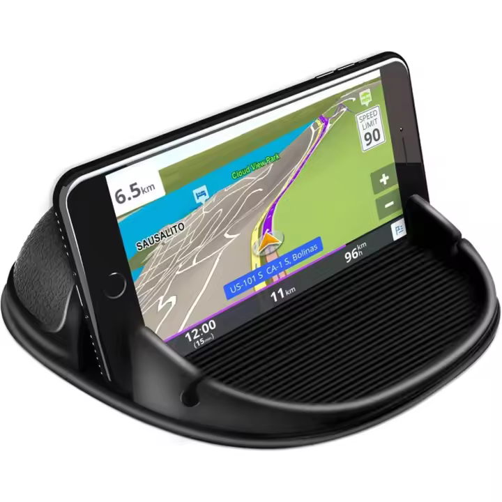 r phone suppt f múltiples dashboards, compatible con iPhone, Samsung, teléfonos inteligentes Android, dispositivos GPS y yo, negro - 1