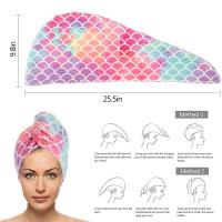 Toalla De Microfibra Para Secado Rápido Para Mujer Con Pelo Largo Gorro De Baño Suave Y Transpirable Túnel De Secado De Pelo Para Dama - details 3