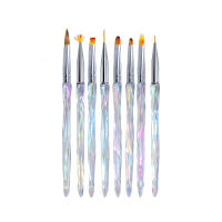 Misscheering 8pcs/set Aurora Rotuladores De Acrílico Para Dibujar En Uñas Con Pincel Suave Y Delgado Para Diseño De Uñas Gel De Gradiente DIY - details 10