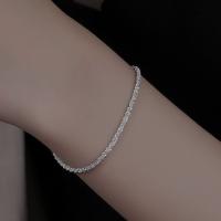 Pulsera De Plata Esterlina S925 Con Galio 18K SOMILIA Pulsera Brillante Y Plateada Para Mujer Joyería De Mano Regalo De Fiestas - details 11
