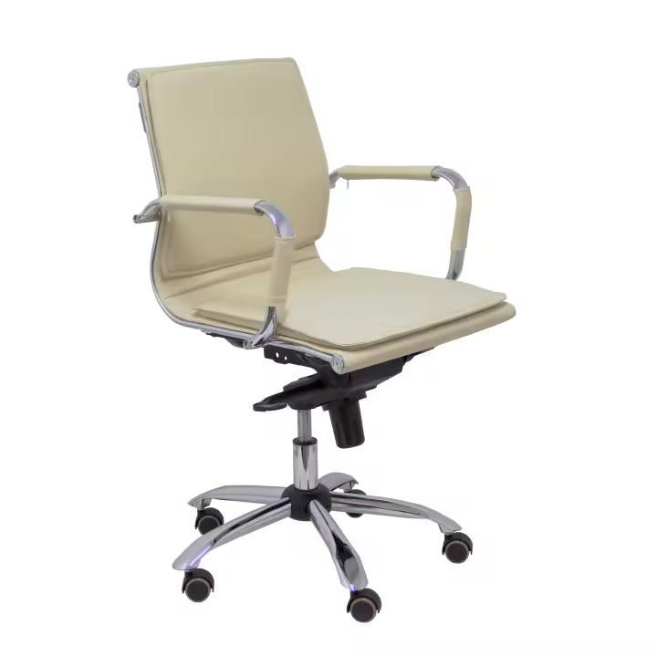 Piqueras Y Crespo Sillón Giratorio Ergonómico Similpiel Crema - 1