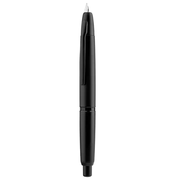MAJOHN A1 Pluma Fuente Retráctil De Metálico Negro Mate Con Nib EF 0.4mm Para Estudiantes Y Regalos Incluye Convertidor - 1