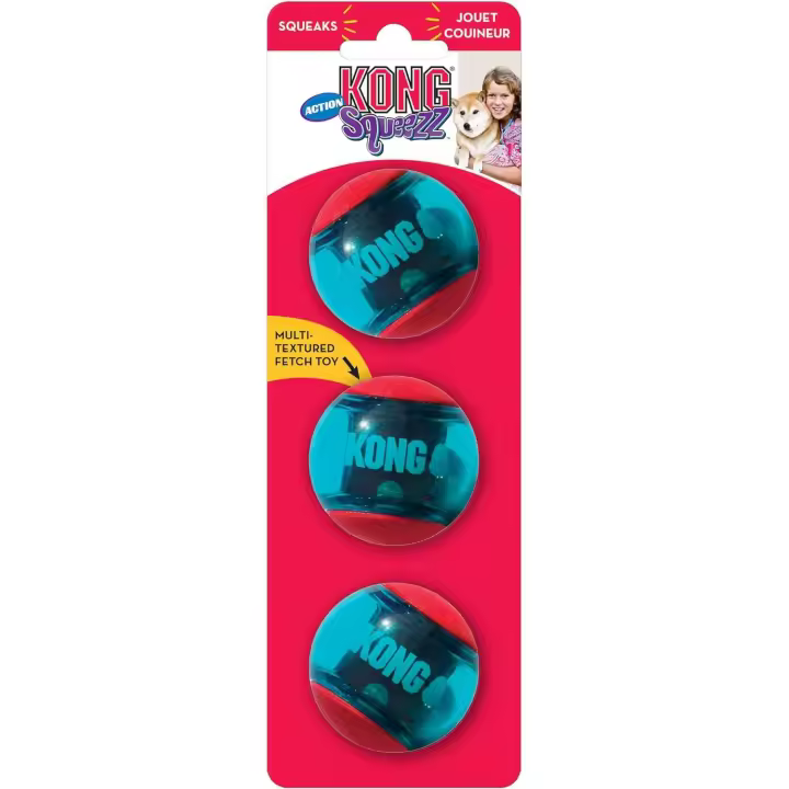 KONG Squeezz Action pelota para perros talla S - 1