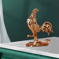 Estatua De Gallo De Latón Vintage Escultura Animal Para Festival Del Año Nuevo Decoración De Sala De Estar Escritorio Estante Entrada Armario Arte Y Manualidades De Feng Shui - details 2