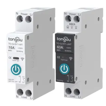 Diferencial Rearmable WiFi - 40A 300mA, Protección Sobrecorriente - Control Remoto App Tuya, Instalación Carril DIN