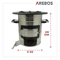 AREBOS Horno Rocket incl. Sartén grill Barbacoa Estufa Rocket Estufa de camping - details 7