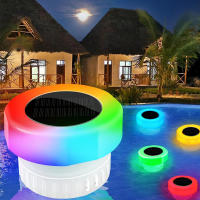 Dispensador Flotante De Cloro Para Piscina Solar Con Luz Colorida Para Spa Y Baño De Tubo Dispensador De Tabletas De Bromuro - details 0