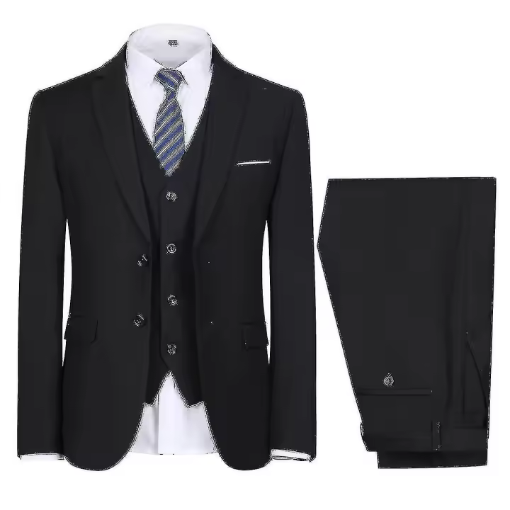Mens Suit Wedding Party Dinner 3-pieces Suit Blazer Vest Pants 9 Colors - 1