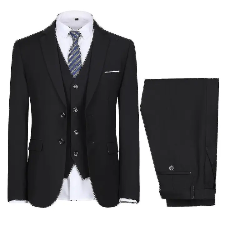Mens Suit Wedding Party Dinner 3-pieces Suit Blazer Vest Pants 9 Colors - 1