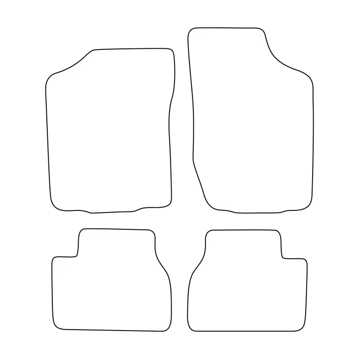 Juego de alfombrillas de terciopelo para Nissan Micra I K10 1982-1992 - acabado negro - 1
