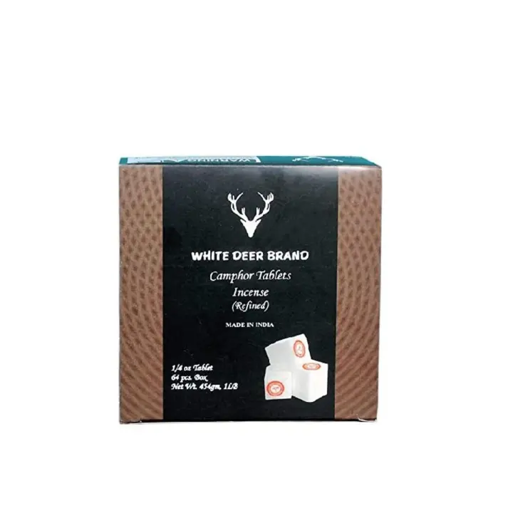 Alcanfor Tabletas 64 Uni White Deer Brand para Combatir Malos Olores en Armarios - 1