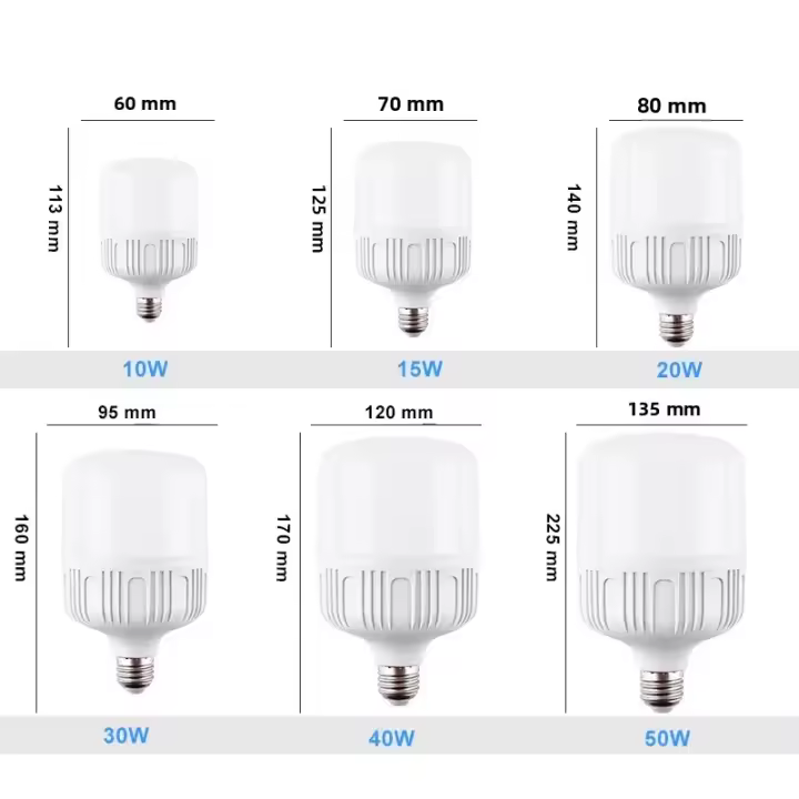 Bombilla LED E27 Protección Ocular Ahorro De Energía Para Interiores Sala De Estar Dormitorio Oficina Luz Blanca Fría 5500-7000K - 1