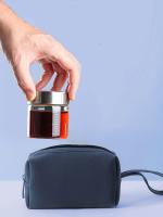 Botella De Vidrio Borosilicato De Alta Calidad 401-500ml a Prueba De Fugas Para Viaje Y Uso Doméstico Escala En La Botella Contenedor De Fluidos Para Café Y Vino - details 4