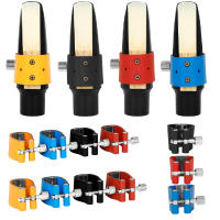 Clip De Labio Para Saxofón Soprano/Tenor/Alto Ajuste Rápido Y Fácil Color Rojo/Azul/Negro/Amarillo Pieza De Repuesto Para Saxofón Material De Cuero Y Acero Inoxidable Platinado - details 0