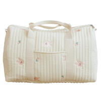 Bolso De Mano Grande De Viaje Corto Con Bordado Capacidad Alta Estilo Mochila Bolsa De Diaper Un Hombro Recibido Fácil Boston - details 9