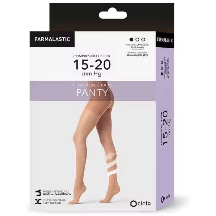 Farmalastic Pantimedia Compresión Ligera Caramelo Talla M - 1