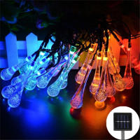 Luces De Cadena Solar De Gotas De Agua Impermeables Para Decoración Al Aire Libre Guirnalda De Hadas Para Navidad Boda Fiesta Jardín - details 9