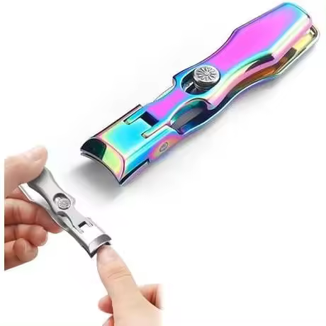 Satismoon Cortaúñas, Cortaúñas Portátil Ultra Afilado, Cortaúñas con Receptor, Cortaúñas de Acero Inoxidable, Cortaúñas para Uñas Gruesas de los Pies, Cortaúñas para Personas Mayores, Plata - 1