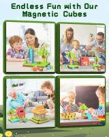 100PCS Bloques De Construcción Magnéticos Grandes DIY Juguetes Educativos Para Niños Set De Diseñador Creativo Regalos Para Niños Aprendizaje a Través De La Juguete - details 4