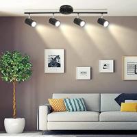 Luz De Techo LED Giratoria 2 Vías Con Enchufe GU10 Kit De Iluminación De Trax Para Cocina Dormitorio Showroom Metal Negro - details 7