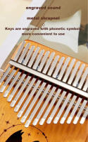 Kalimba De Mano 17-21 Teclas En Veneer De Madera Sólida Instrumento Musical Piano De Dedos Regalo De Navidad Para Amantes De La Música - details 5