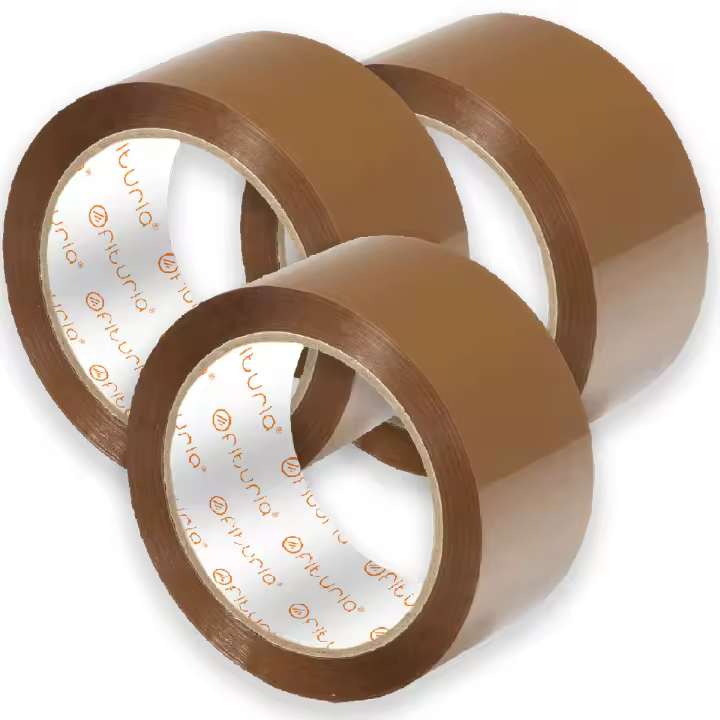 Cinta de Embalar, Cinta Adhesiva Marrón, Cinta para Embalaje de Cajas Mudanza y Envíos, Cinta Adhesiva para Embalar, Precinto Embalar Seguro y Resistente - Ofituria (38mmx120m, 3 cintas) - 1