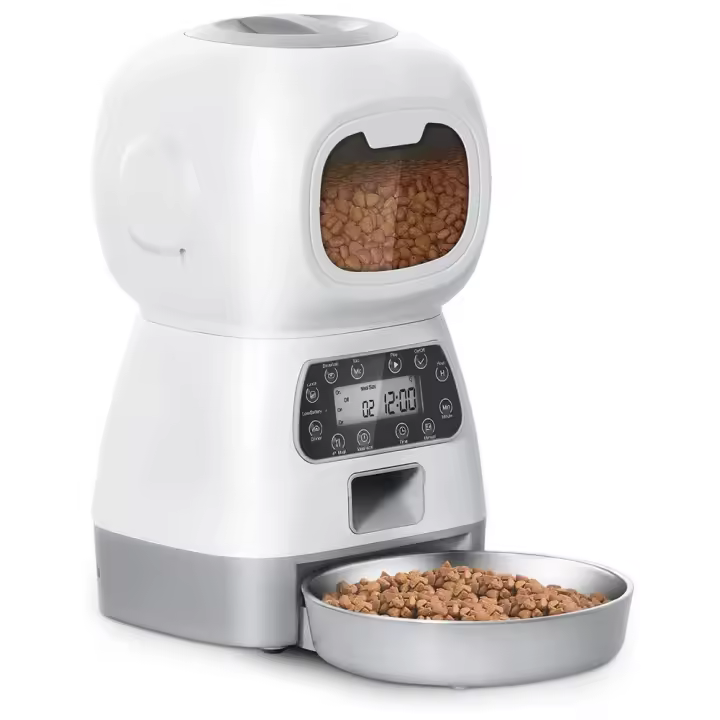Alimentador Automático Inteligente para Mascotas de Tipo Robot con Temporizador y Capacidad Calculada Dispensador Automático de Alimentos para Gatos y Perros - 1