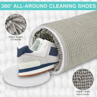 Bolsa De Limpieza Para Zapatos Con Cierre De Cremallera Lateral De Velours De Chiloé Bolsa De Lavandería Para Zapatillas De Fibra Fluffy Portátil - details 2