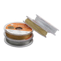 Hilo De Acero Color Retentor 50m/Roll Para Manualidades DIY Pendientes Collares Pulseras Y Peinados En Plata Y Oro Suave - details 4