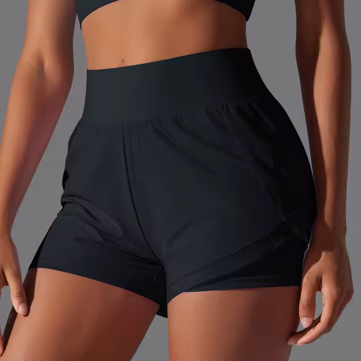 SSITO Pantalones cortos de Yoga de color sólido, transpirables, de secado rápido, para Mujer, pantalones cortos de Verano con bolsillos, Pantones cortos para correr, Sports de Cycling, Pantones cortos de Gimnasio - 1