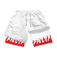 Shorts De Entrenamiento Para Hombre Estilo 2 En 1 Con Interior Y Bolsillos Pantalones Cortos Deportivos De Secado Rápido Para Verano Con Estampado Casual - details 6