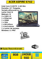 Ordenador Portátil Acer aspire 5742 core I3 M 370 8 gb Ram 240 gb ssd windows 11 - details 0