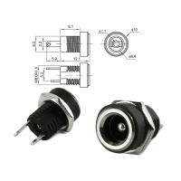 10PCS 5Pares Conector De Poder DC 2.1x5.5mm Plug Jack Femenino + Macho Adaptador De Conector De Poder DC-022B Para Computadora - details 2