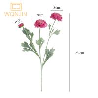 Artificial Flor De Paeonia Individual Con 3 Cabezas Decoración De Hogar Para Boda Hotel Lujo Iluminación Falsa Flor De Seda - details 3