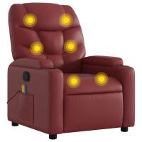 vidaXL Sillón de masaje reclinable cuero sintético Negro, Crema, Marrón Sillon Dormitorio Sillon Comodos Silla Relax Sillón Sofá - details 1