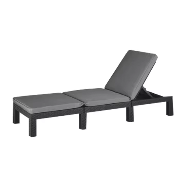 KETER 252223 Tumbona de jardín Daytona Deluxe 65x195x25.5 cm - Antracita - 1