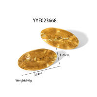 Encanto Pendientes de tuerca ovalados geométricos con rosca, perlas de imitación, acero inoxidable chapado en oro, elegantes y encantadores, regalos de joyería para mujer - details 4