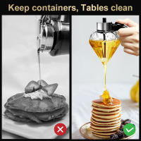 Dispensador De Miel De Forma Diamante Con Soporte 200ml Gran Capacidad Multifuncional Botella De Aceite Ecológica Para Vinagre Y Salsa - details 1