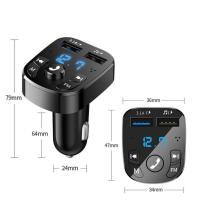 Transmisor FM Bluetooth Inalámbrico Para Coche Kit De Manos Con Cargador USB Doble 2.1A Reproductor De MP3 TF Card U Disk AUX Player - details 11