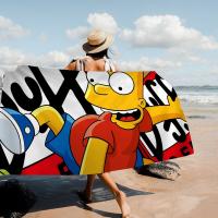 Toalla De Playa Divertida De Simpson Tamaño Grande Absorbente Microfibra Para Niños Toalla De Baño Para Natación Y Viajes - details 4