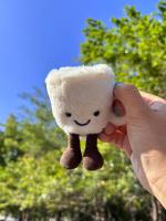 Muñeca De Goma Jelly Cat 10cm Taza De Café Blanca Concentrada Juguetes Para Mascotas Gatos Y Perros Regalos De Vacaciones - details 1
