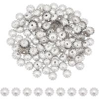 300 Pcs Tapones De Flor De Acero Inoxidable 304 Forma Cono Hueco Tamaño 5.5mm Componentes De Joyería Espaciadores Metálicos - details 0